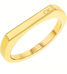Calvin Klein Nadčasový pozlacený prsten Faceted 35000188 54 mm