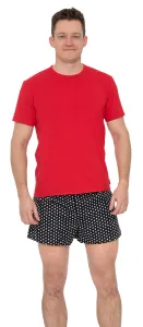 Bavlněné pyžamo Calvin Klein Underwear červená barva