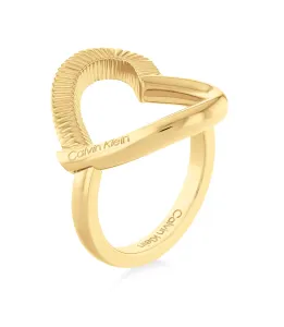 Calvin Klein Romantický pozlacený prsten Heart 35000438 54 mm #5261451