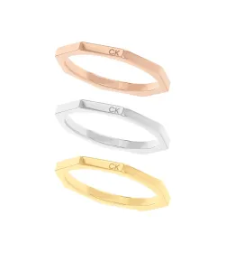 Calvin Klein Slušivá sada ocelových prstenů 35000509 54 mm #5570054