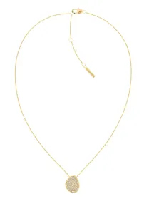 Calvin Klein Slušivý pozlacený náhrdelník s krystaly Fascinate 35000224 #3988814