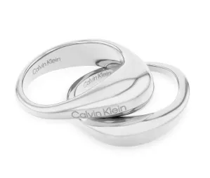 Calvin Klein Stylová souprava ocelových prstenů Elongated Drops 35000447 54 mm #5341801