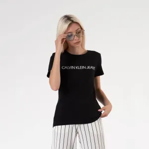 Calvin Klein dámské černé tričko Logo - M (099)