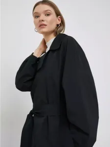 Kabát Calvin Klein Jeans dámský, černá barva, přechodný, bez zapínání