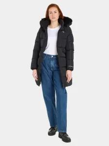 Bunda Calvin Klein Jeans dámská, černá barva, zimní #5563578