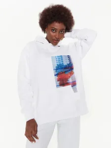 Calvin Klein dámská bílá mikina - L (YAF) #5240400