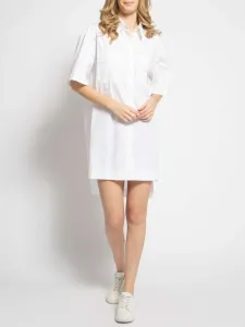 Calvin Klein bílé košilové šaty