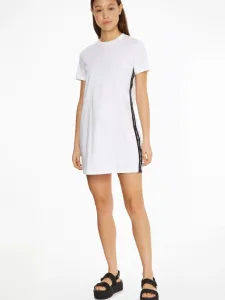 Calvin Klein dámské bílé šaty - S (YAF) #1416945
