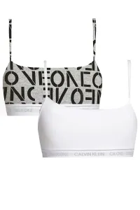Calvin Klein dámská podprsenka Barva: 1CQ WHITE/STENCIL ONE_GREY HEATHER, Velikost: S