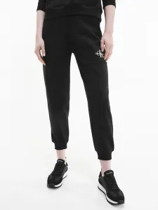 Tepláky Calvin Klein Jeans dámské, černá barva, hladké #1419118