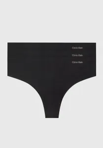 Dámské bezešvé tanga Calvin Klein QD3558E UB1 3PACK L Černá