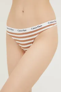 Calvin Klein dámské kalhotky Barva: 642 BLUE/WHITE/RAINER STRIPE_SANDALWOOD, Velikost: XS