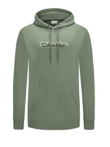 Nadměrná velikost: Calvin Klein, Mikina s kapucí, z bavlny, s potiskem značky Olive