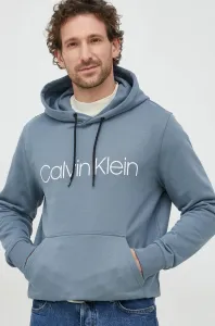 Bavlněná mikina Calvin Klein pánská, s kapucí, s potiskem