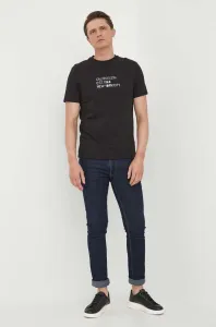 Bavlněné tričko Calvin Klein černá barva, s potiskem #5956633