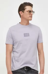 Bavlněné tričko Calvin Klein fialová barva, s potiskem #5407366