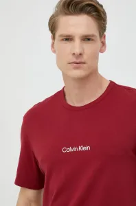 Pyžamové tričko Calvin Klein Underwear červená barva, s potiskem