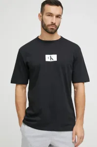 Bavlněné pyžamové tričko Calvin Klein Underwear černá barva #3937126