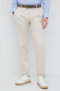 Kalhoty Calvin Klein pánské, béžová barva, jednoduché #5406481