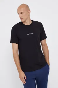 Pyžamové tričko Calvin Klein Underwear černá barva, hladké #1686615