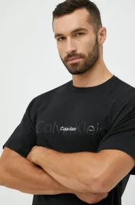 Pyžamové tričko Calvin Klein Underwear černá barva, s potiskem #1689550