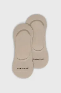 Ponožky Calvin Klein (2-pak) pánské, béžová barva #3413929
