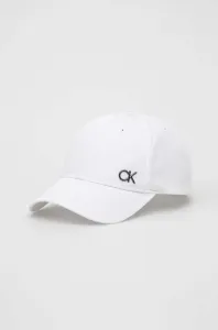 Bavlněná baseballová čepice Calvin Klein bílá barva #4825118