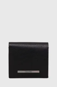 Kožená peněženka Calvin Klein černá barva #5407468