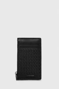 Kožená peněženka Calvin Klein černá barva #6035666
