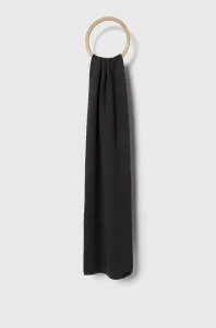 Šátek s příměsí kašmíru Calvin Klein šedá barva, hladký
