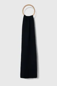 Šátek s příměsí kašmíru Calvin Klein tmavomodrá barva, hladký