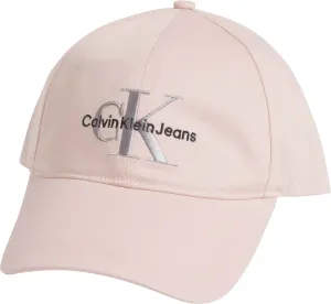 Bavlněná baseballová čepice Calvin Klein Jeans růžová barva, s aplikací