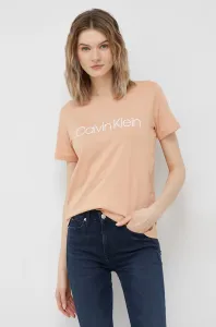 Bavlněné tričko Calvin Klein oranžová barva #4134696