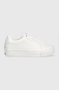 Sneakers boty Calvin Klein Jeans YW0YW00867 VULC FLATFORM BOLD LTH-GLOSSY bílá barva