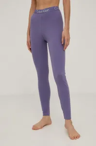 Pyžamové legíny Calvin Klein Underwear dámské, fialová barva, s potiskem #1891523