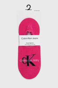 Calvin Klein dámské růžové ponožky - ONESIZE (MAGENTA)