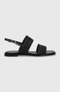 Sandály Calvin Klein SQUARED SANDAL HE dámské, černá barva, HW0HW01496