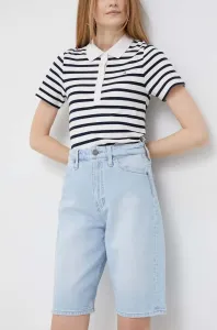 Džínové šortky Calvin Klein dámské, hladké, high waist
