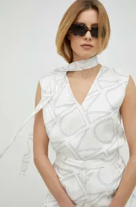 Halenka Calvin Klein dámská, bílá barva, vzorovaná
