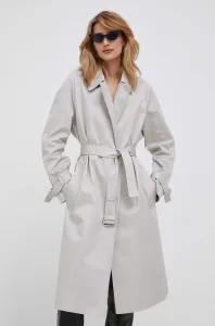 Kabát Calvin Klein dámský, šedá barva, přechodný #5625677