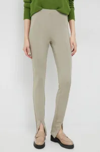 Kalhoty Calvin Klein dámské, béžová barva #4133445