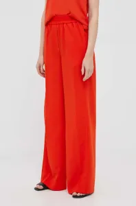 Kalhoty Calvin Klein dámské, oranžová barva, široké, high waist #5408094