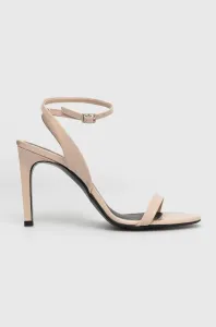 Kožené sandály Calvin Klein béžová barva #4525040