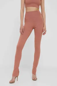 Legíny Calvin Klein dámské, oranžová barva, hladké