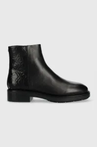 Nízké kozačky Calvin Klein Rubber Sole Ankle Boot dámské, černá barva, na plochém podpatku #3947706