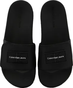 Pantofle Calvin Klein Jeans YW0YW01024 TRUCK SLIDE VELCRO W dámské, černá barva