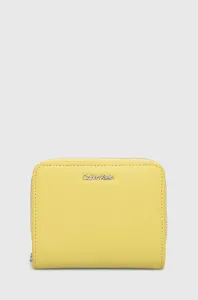 Peněženka Calvin Klein žlutá barva #5547925
