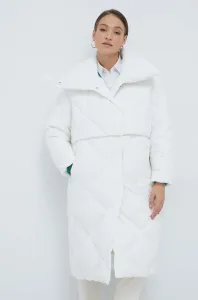 Péřová bunda Calvin Klein dámská, bílá barva, zimní, oversize #5689347