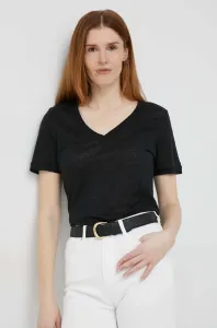Plátěné tričko Calvin Klein černá barva #4938086