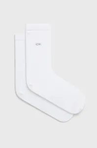 Ponožky Calvin Klein (2-pack) dámské, bílá barva #1960231